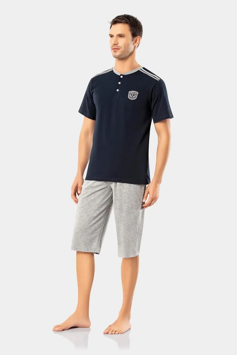 Ensemble pyjama pour homme — usage estival · Bleu marine