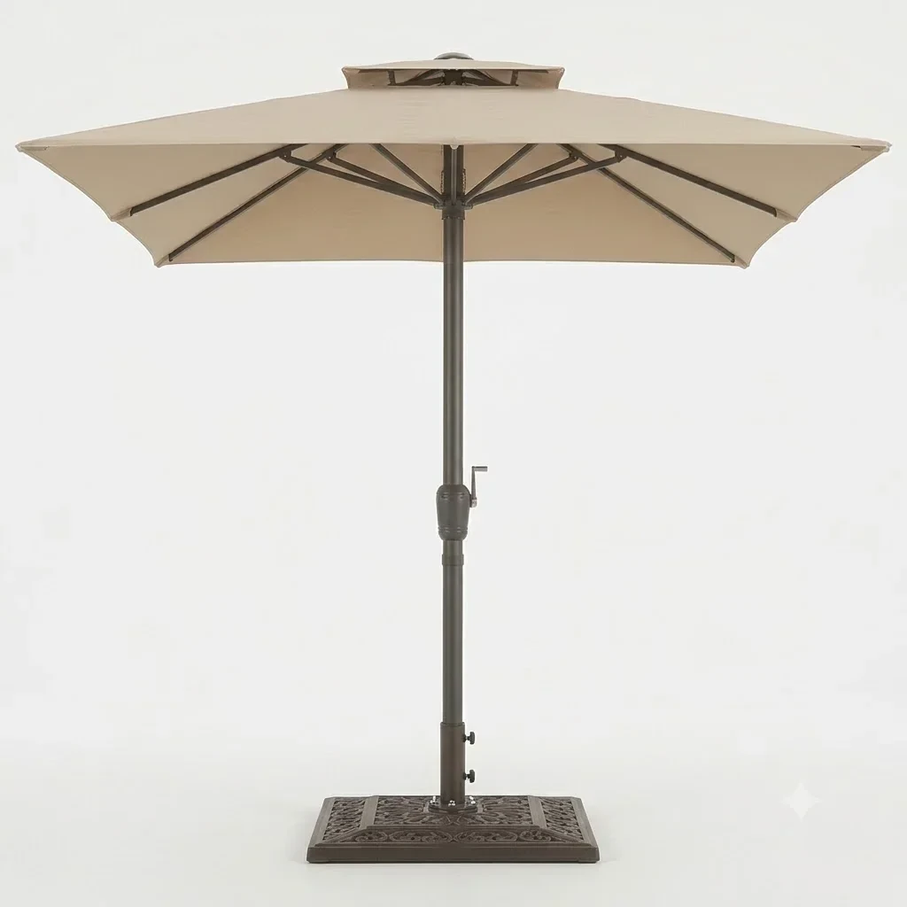 500 × 500 cm Square Commercial Umbrella