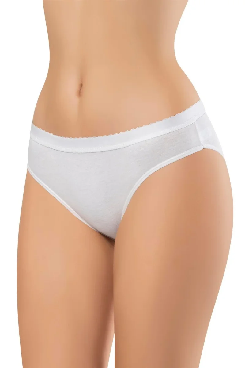 Beyaz 5'li Ribana Bayan Bikini Külot 25115
