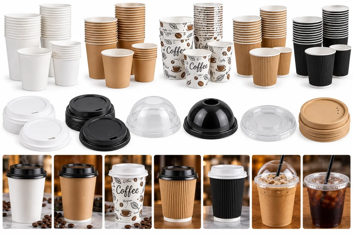 Gobelets carton et couvercles